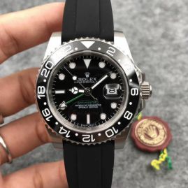 Picture of Rolex Greenwich Gmt Ii Series Black Plate Silver Shell Black Tape 40mm _SKU0906182325581908